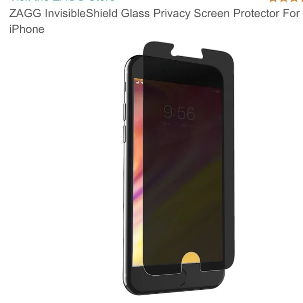 ZAGG Invisible Shield Glass + Privacy screen for the iPhone 6Plus /6SPlus /7Plus